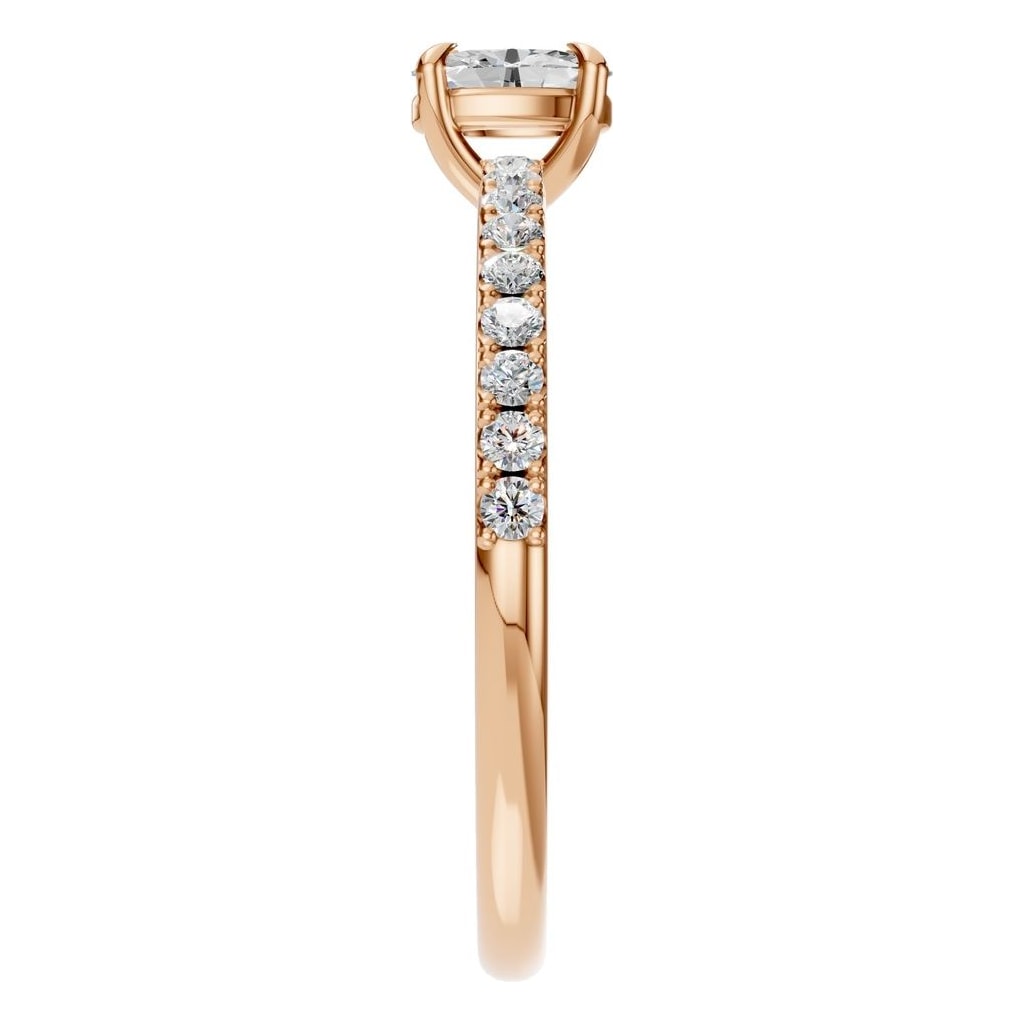 RI-4945 Rose Gold Ring SET - Side View