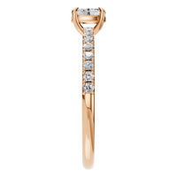 RI-4945 Rose Gold Ring SET - Side View