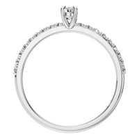 RI-4945 White Gold Ring SET - Top View