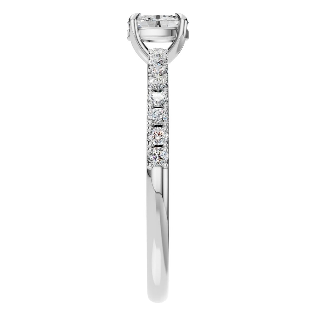 RI-4945 White Gold Ring SET - Side View