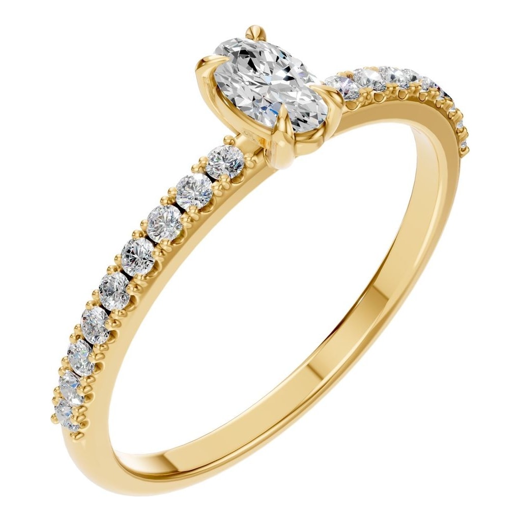 RI-4945 Yellow Gold Ring SET - Main View