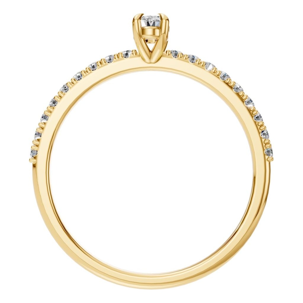 RI-4945 Yellow Gold Ring SET - Top View