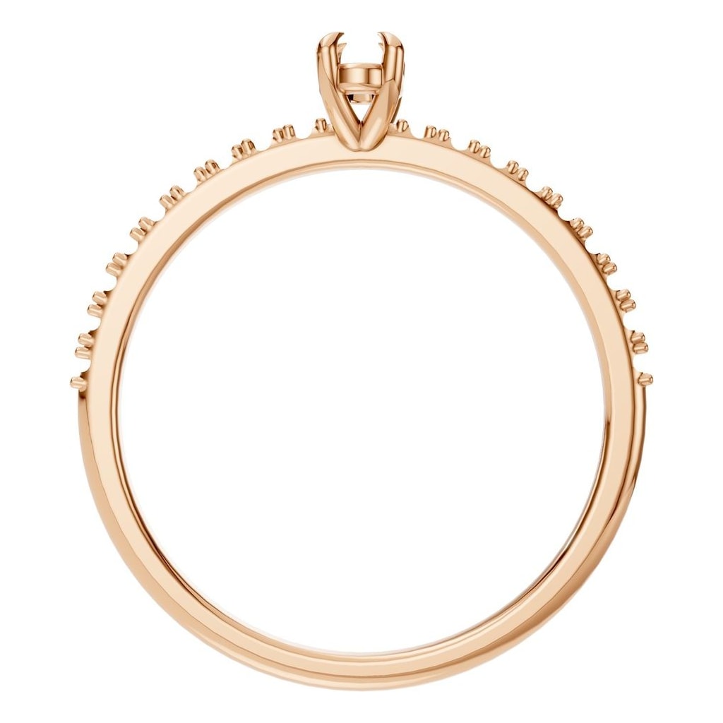 RI-4945 Rose Gold Ring UNSET - Top View