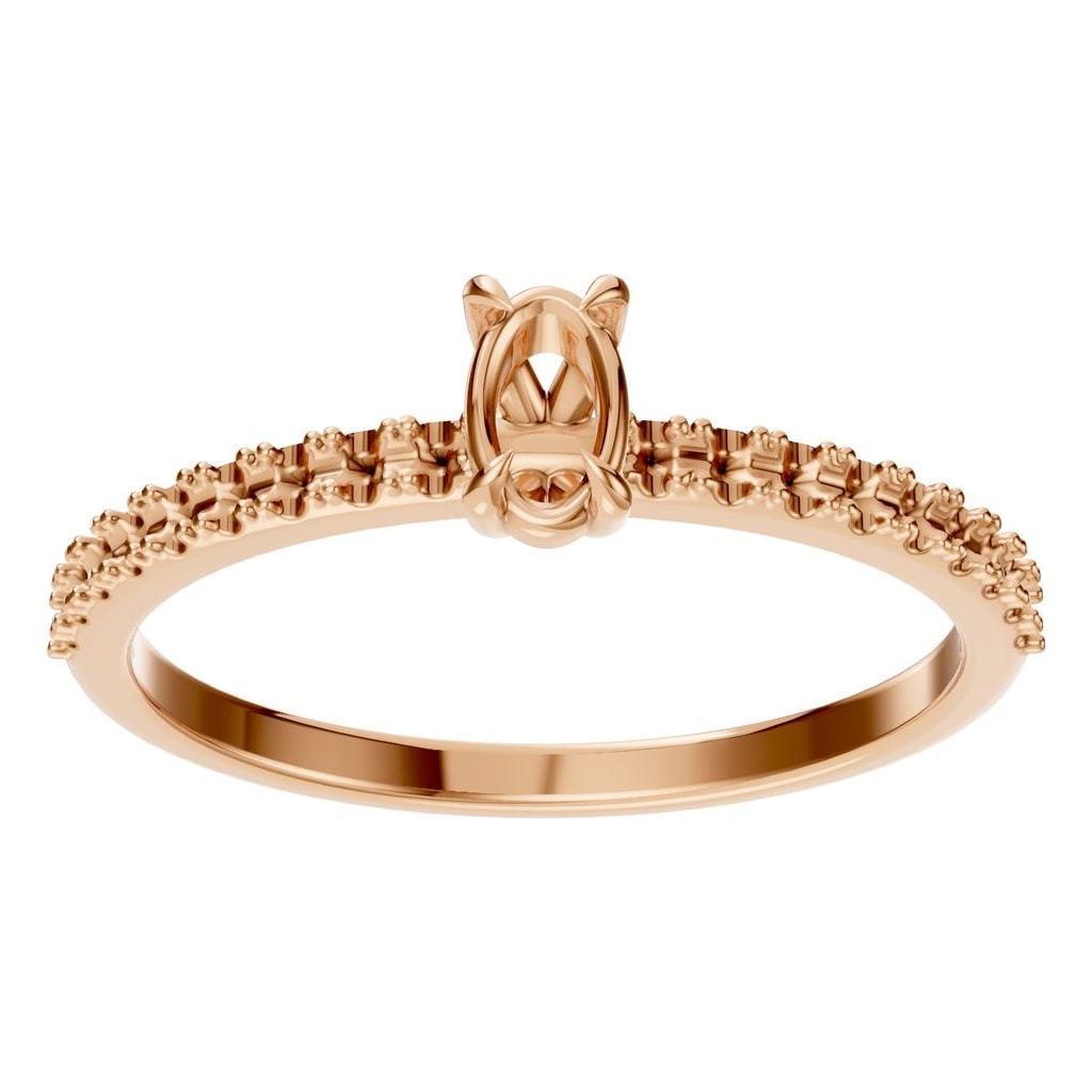 RI-4945 Rose Gold Ring UNSET - Front View