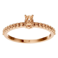 RI-4945 Rose Gold Ring UNSET - Front View