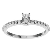 RI-4945 White Gold Ring UNSET - Front View
