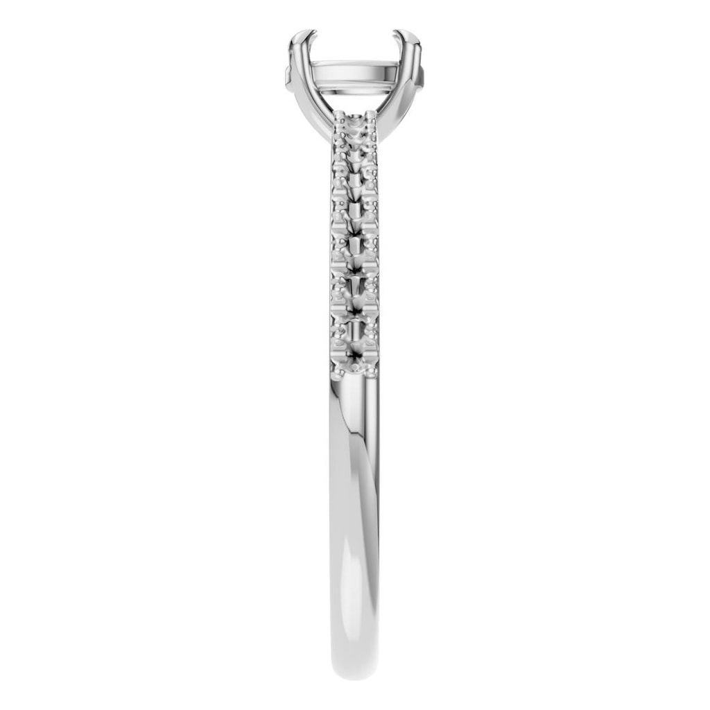 RI-4945 White Gold Ring UNSET - Side View