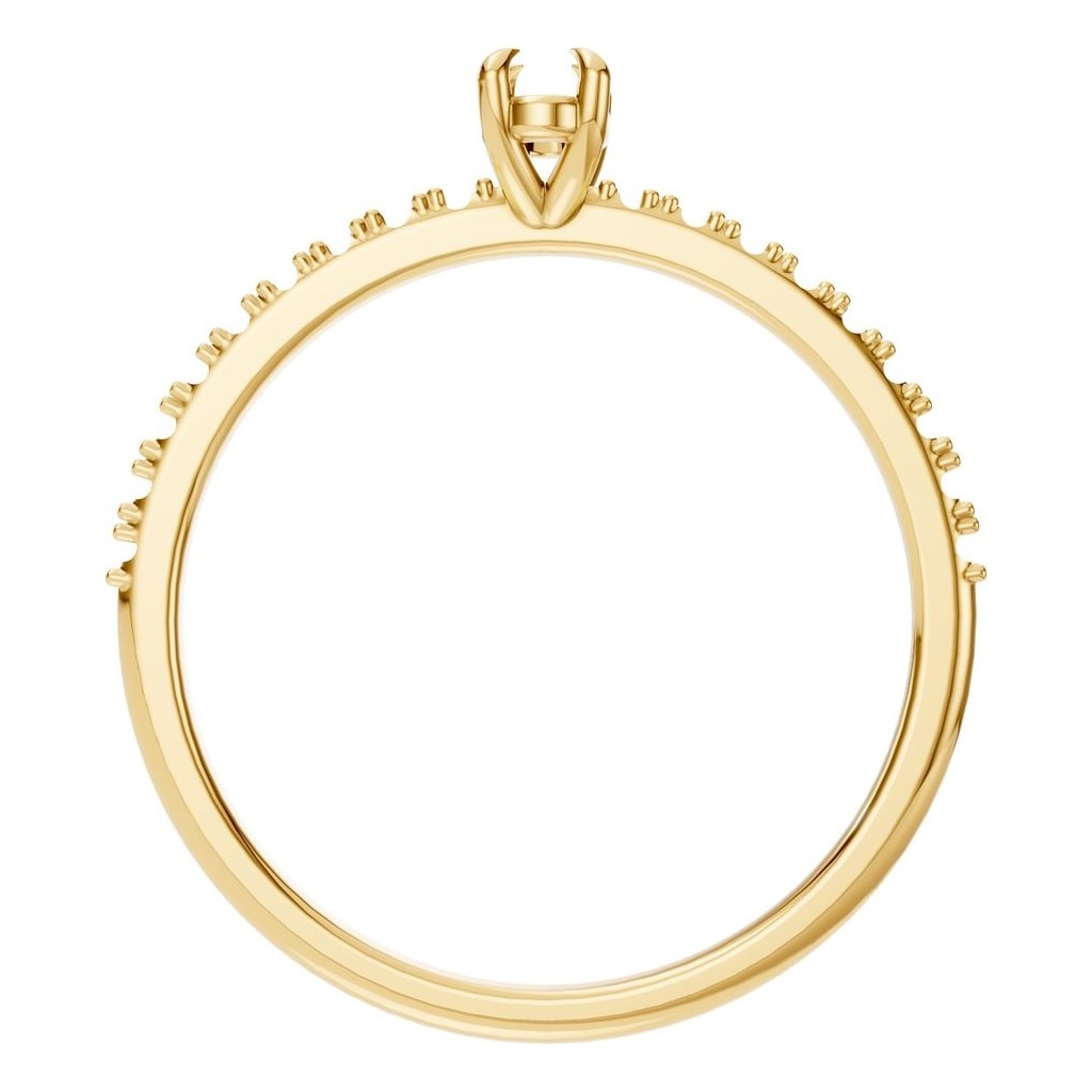 RI-4945 Yellow Gold Ring UNSET - Top View