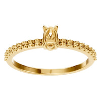 RI-4945 Yellow Gold Ring UNSET - Front View
