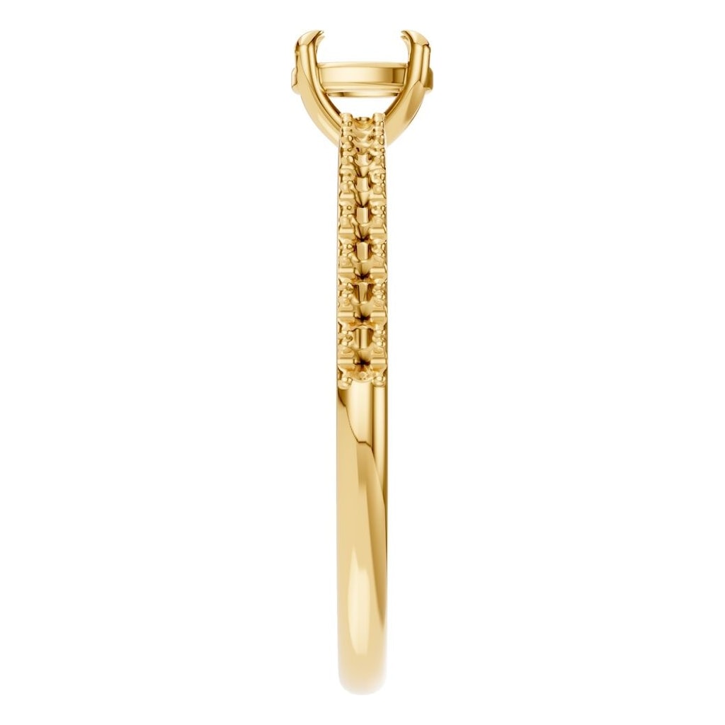 RI-4945 Yellow Gold Ring UNSET - Side View