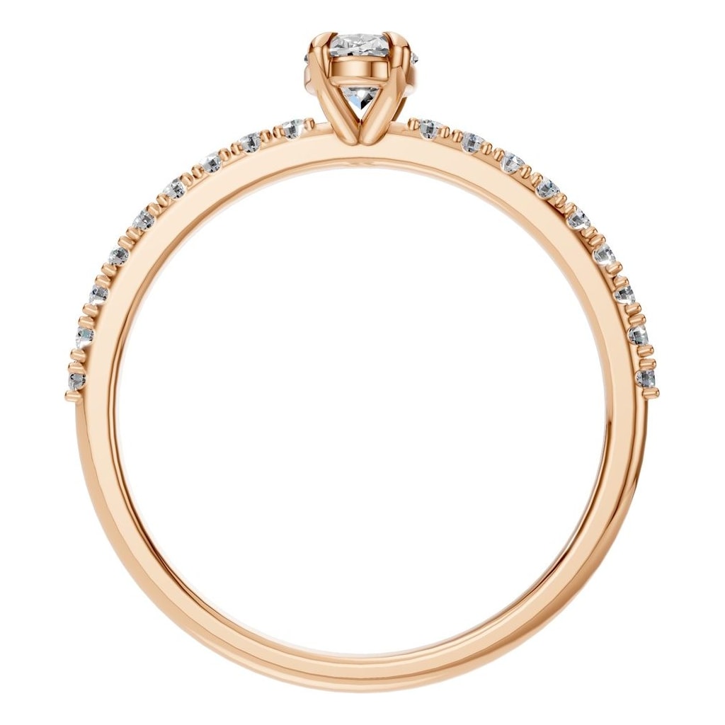 RI-4945 Rose Gold Ring SET - Top View