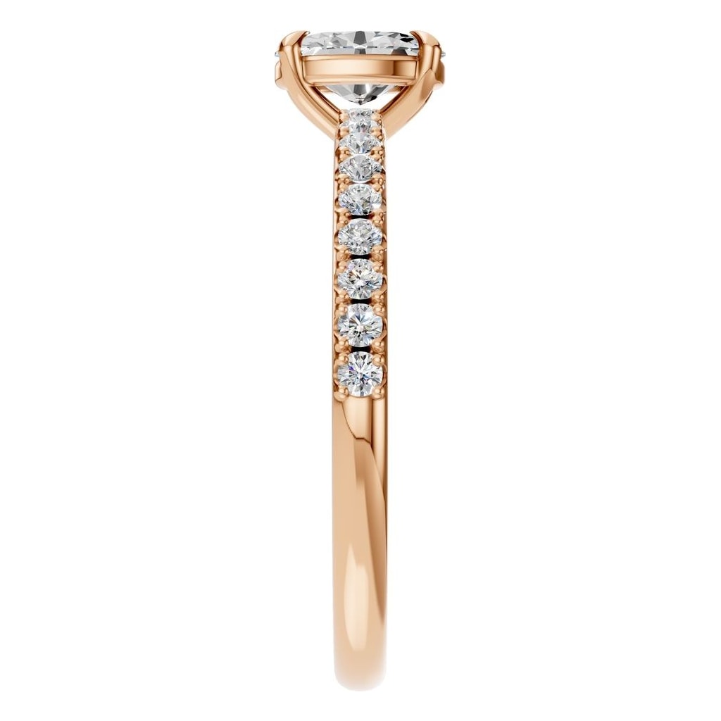 RI-4945 Rose Gold Ring SET - Side View