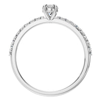 RI-4945 White Gold Ring SET - Top View