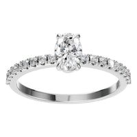 RI-4945 White Gold Ring SET - Front View