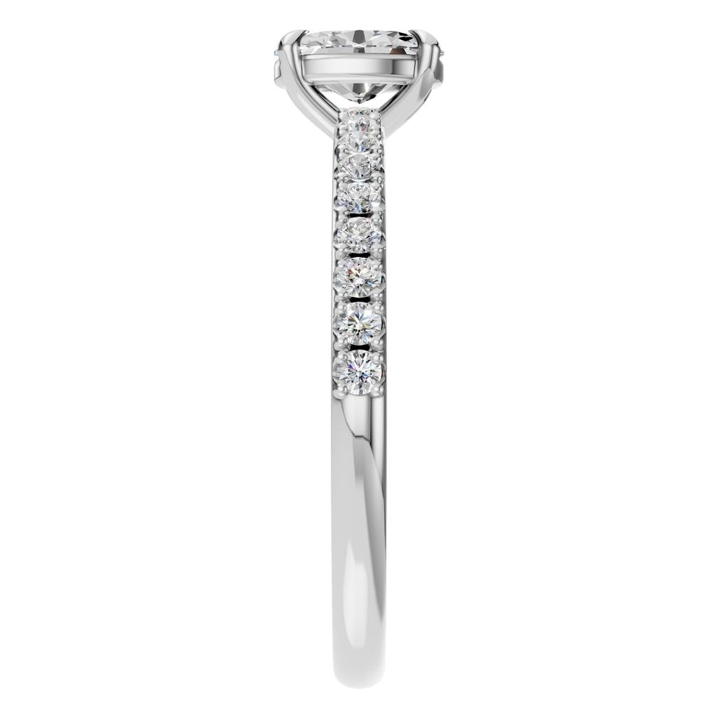 RI-4945 White Gold Ring SET - Side View
