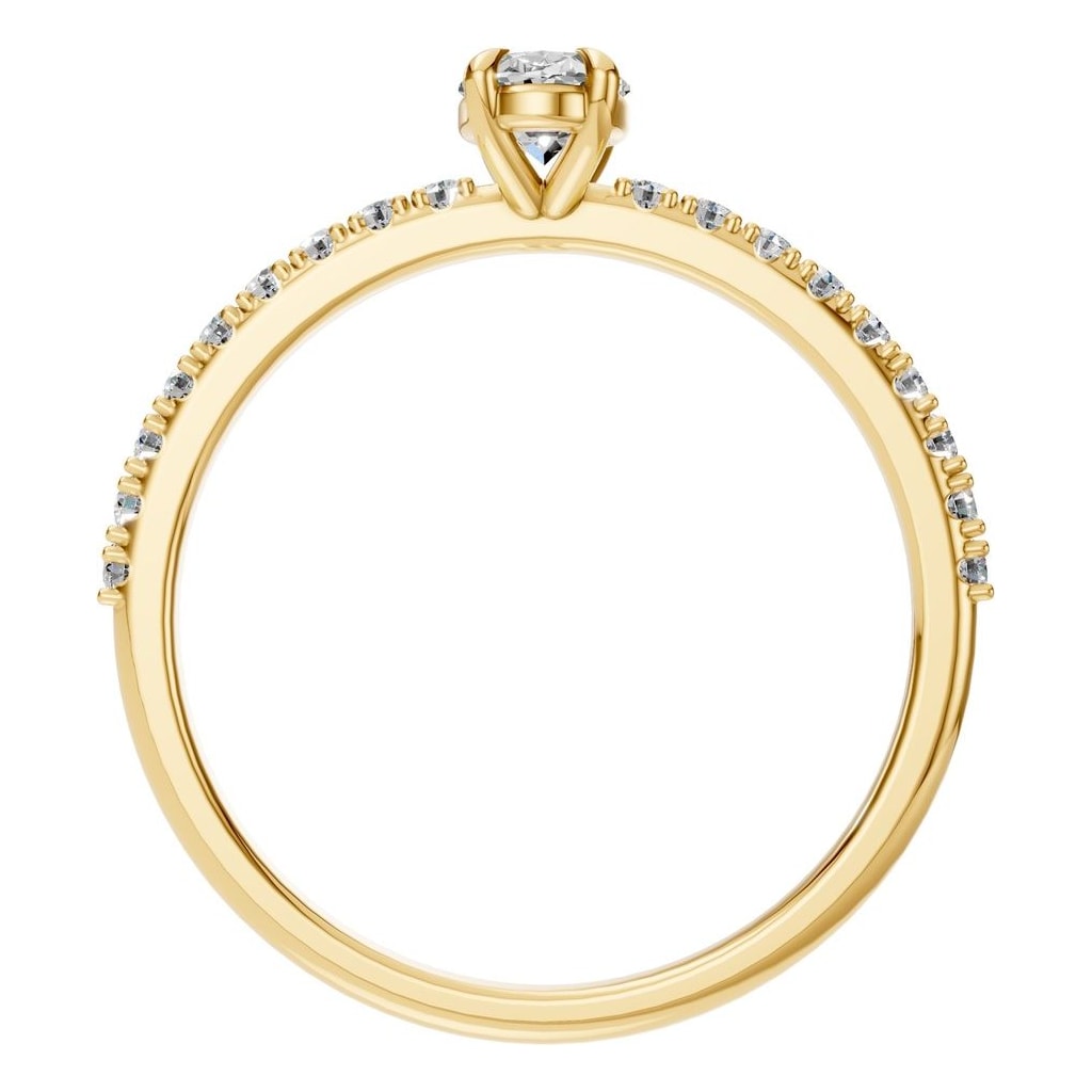 RI-4945 Yellow Gold Ring SET - Top View