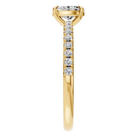 RI-4945 Yellow Gold Ring SET - Side View