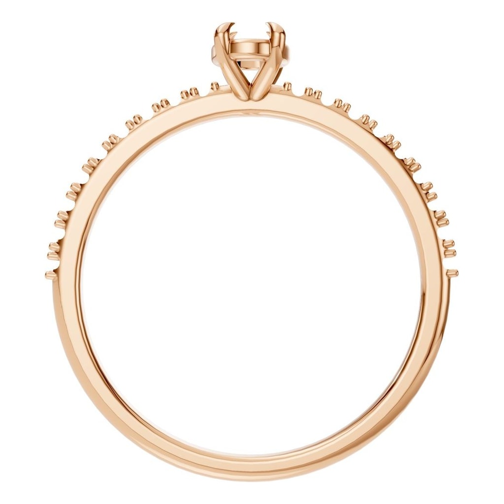 RI-4945 Rose Gold Ring UNSET - Top View