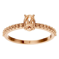 RI-4945 Rose Gold Ring UNSET - Front View
