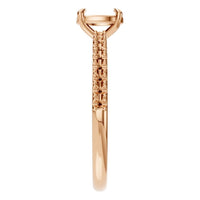 RI-4945 Rose Gold Ring UNSET - Side View
