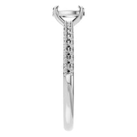 RI-4945 White Gold Ring UNSET - Side View