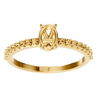 RI-4945 Yellow Gold Ring UNSET - Front View