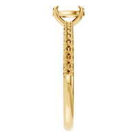 RI-4945 Yellow Gold Ring UNSET - Side View