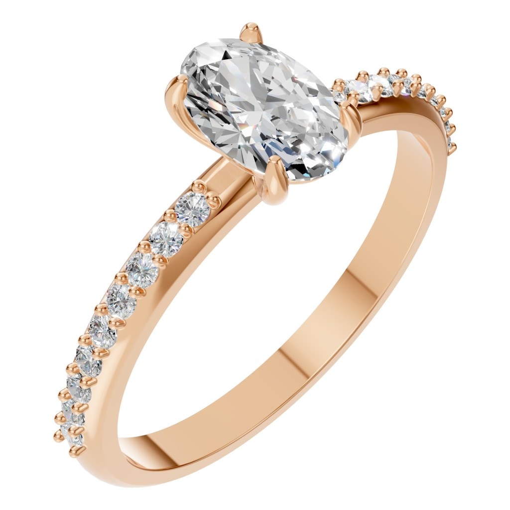 RI-4945 Rose Gold Ring SET - Main View