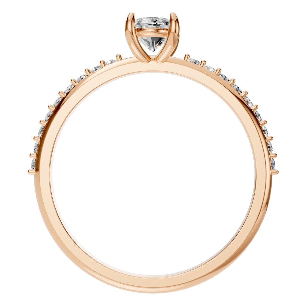 RI-4945 Rose Gold Ring SET - Top View