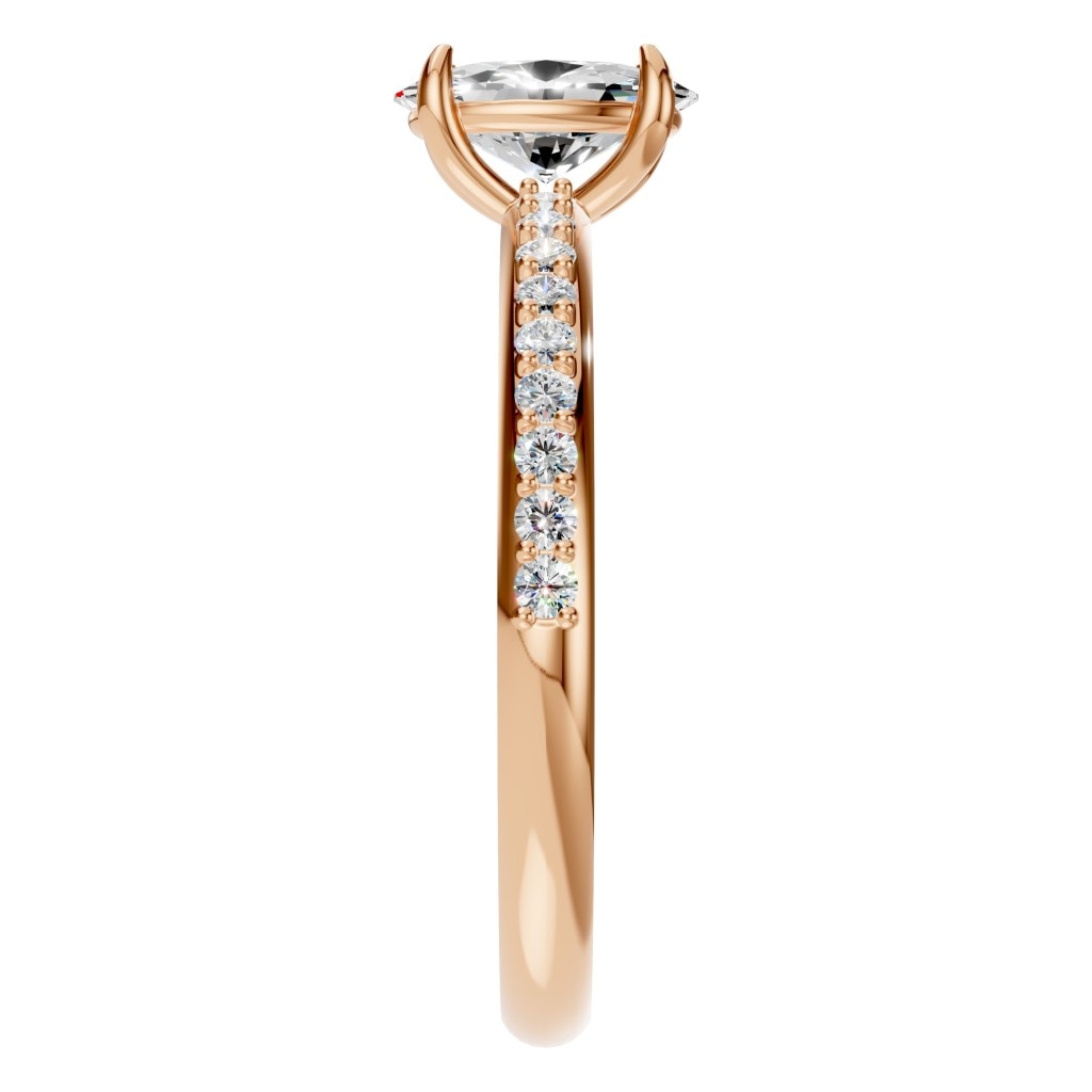 RI-4945 Rose Gold Ring SET - Side View