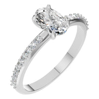 RI-4945 White Gold Ring SET - Main View