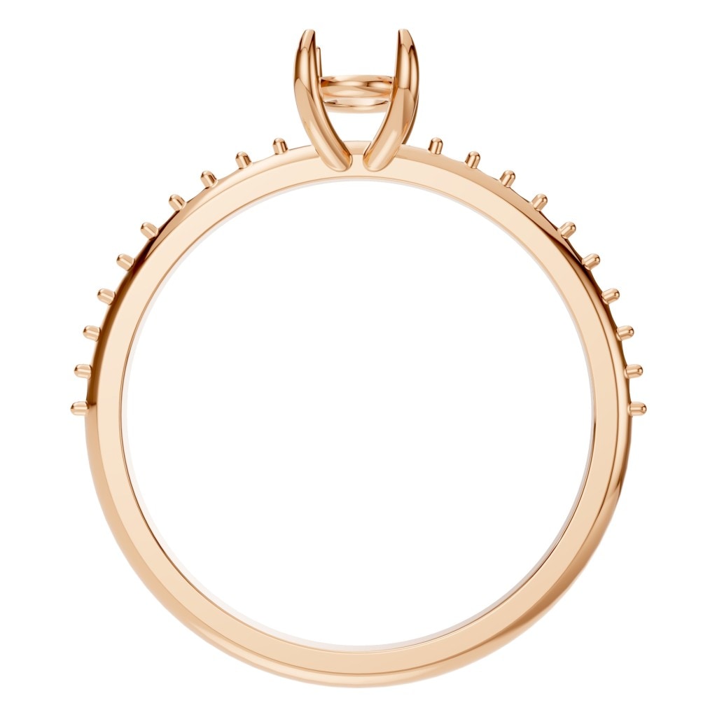 RI-4945 Rose Gold Ring UNSET - Top View