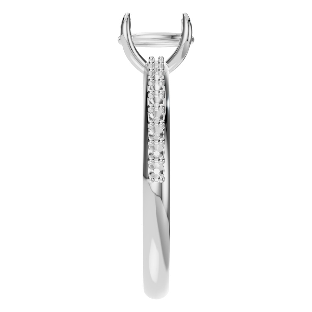 RI-4945 White Gold Ring UNSET - Side View