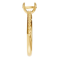 RI-4945 Yellow Gold Ring UNSET - Side View