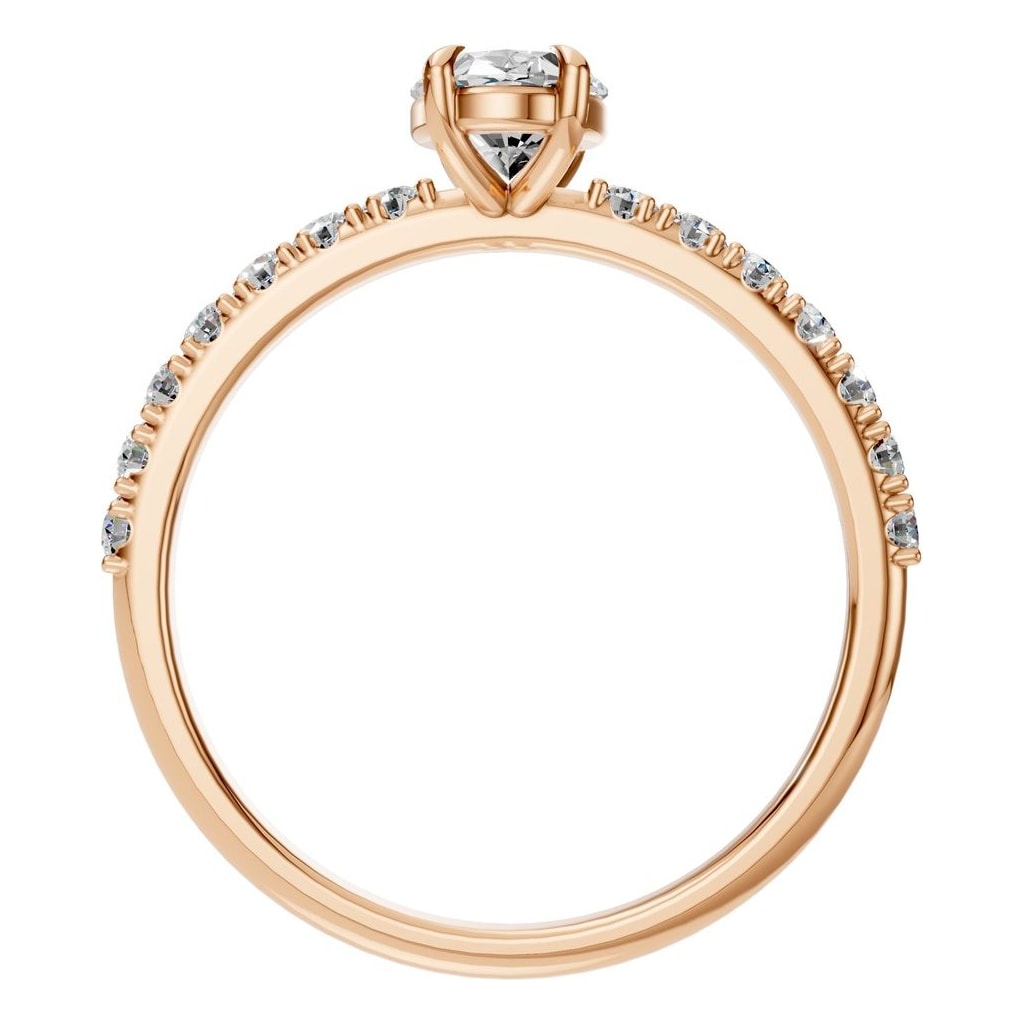 RI-4945 Rose Gold Ring SET - Top View