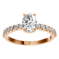 RI-4945 Rose Gold Ring SET - Front View