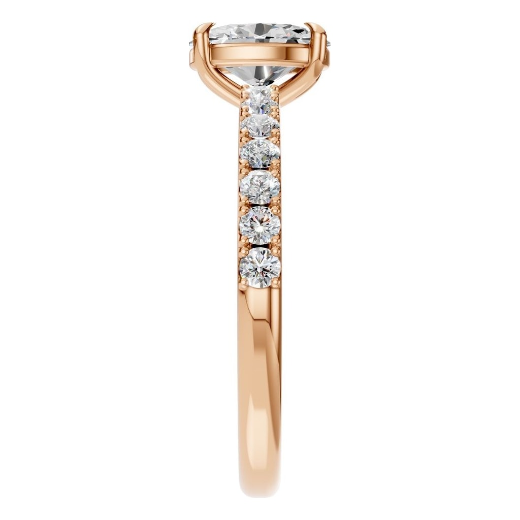RI-4945 Rose Gold Ring SET - Side View