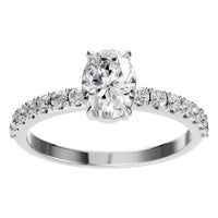 RI-4945 White Gold Ring SET - Front View