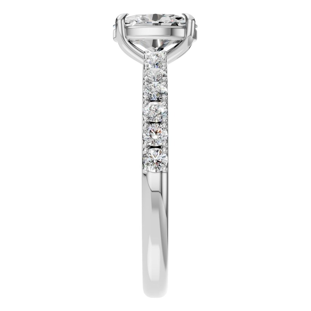 RI-4945 White Gold Ring SET - Side View