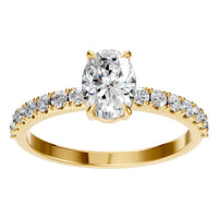 RI-4945 Yellow Gold Ring SET - Front View