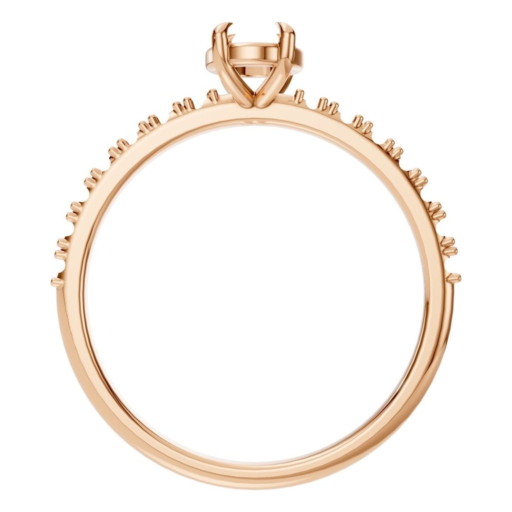 RI-4945 Rose Gold Ring UNSET - Top View