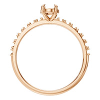 RI-4945 Rose Gold Ring UNSET - Top View