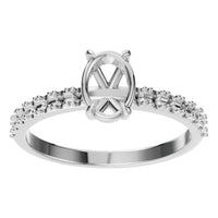 RI-4945 White Gold Ring UNSET - Front View