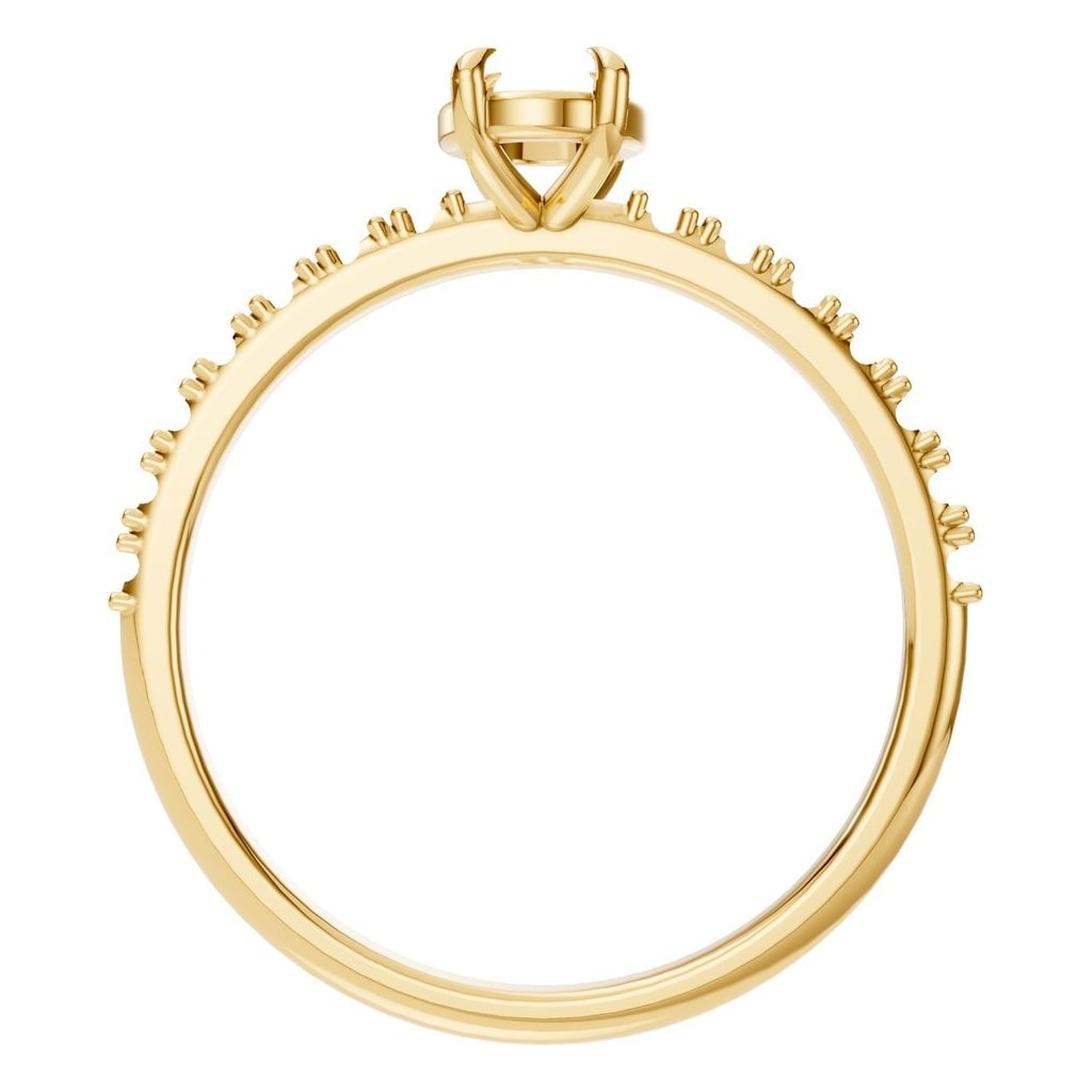 RI-4945 Yellow Gold Ring UNSET - Top View