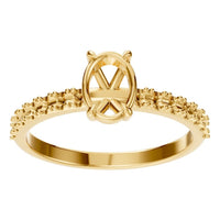 RI-4945 Yellow Gold Ring UNSET - Front View