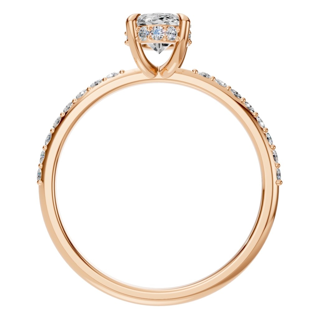 RI-4945 Rose Gold Ring SET - Top View