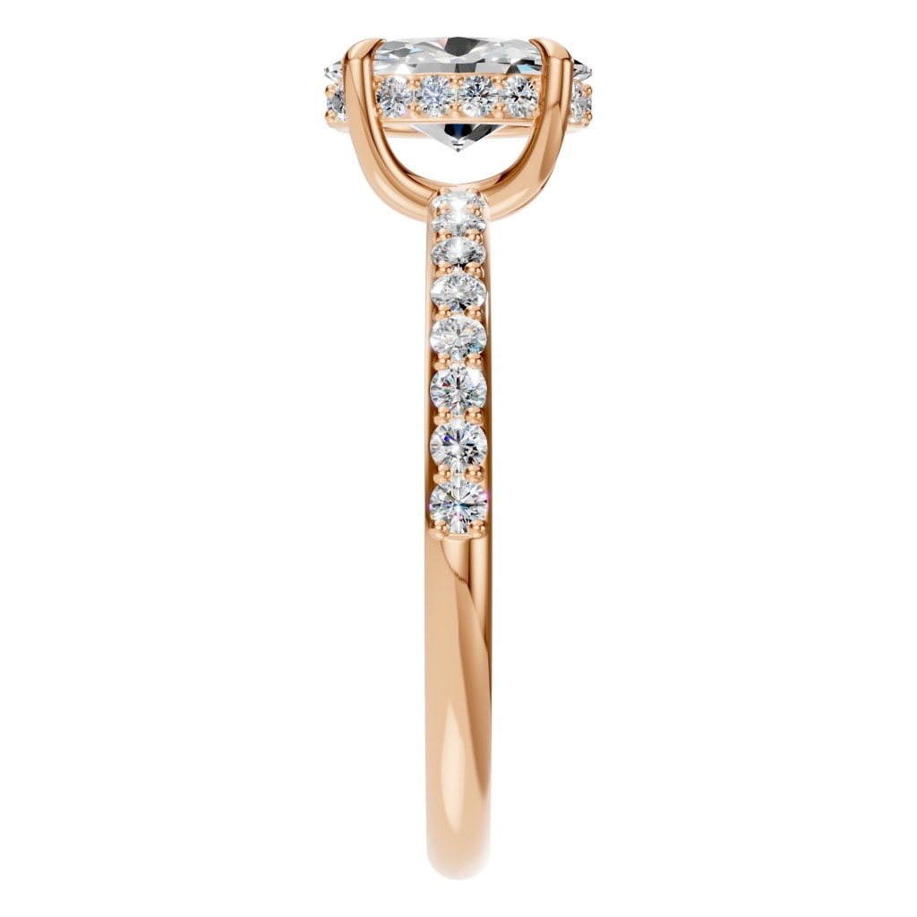 RI-4945 Rose Gold Ring SET - Side View