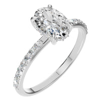 RI-4945 White Gold Ring SET - Main View