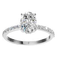 RI-4945 White Gold Ring SET - Front View