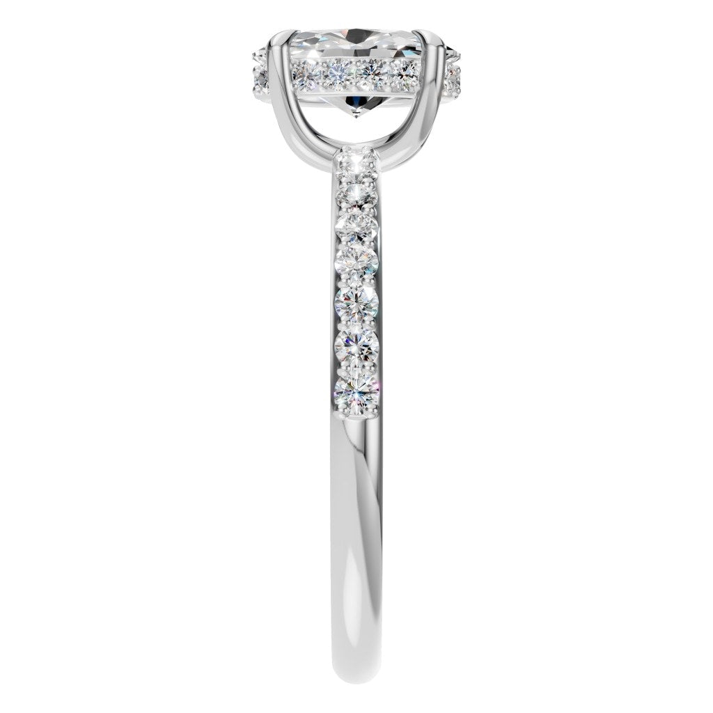 RI-4945 White Gold Ring SET - Side View